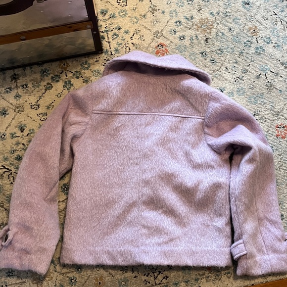 a new day Lavender Cropped Fuzzy Pea Coat - Picture 11 of 16